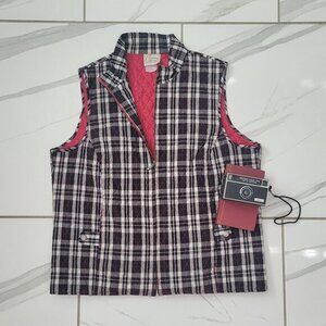 Vintage Company Collection Zip Cottage‎ Core Logger Plaid zip up vest